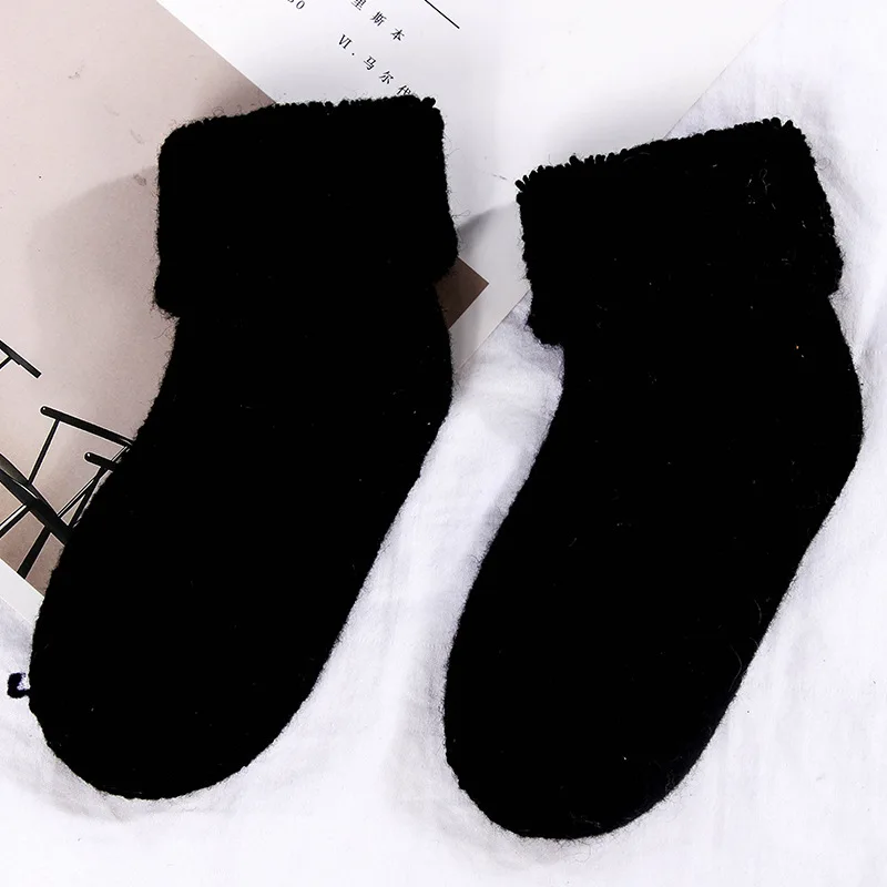 Calcetines gruesos de lana aut&eacute;ntica para beb&eacute;s, medias suaves y c&aacute;lidas para ni&ntilde;os de 0 a 7 a&ntilde;os, para Oto&ntilde;o e Invierno-5