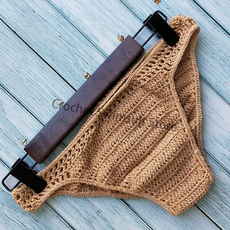 Женский сексуальный вязаный купальник бикини Boho Thong купальник ручной работы трикотажные шорты