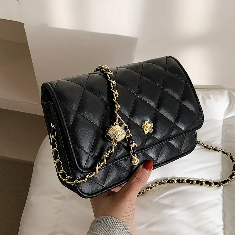 

Lattice Square Crossbody bag 2021 Fashion New Quality PU Leather Women's Designer Handbag Small Chain Shoulder Messenger Bag