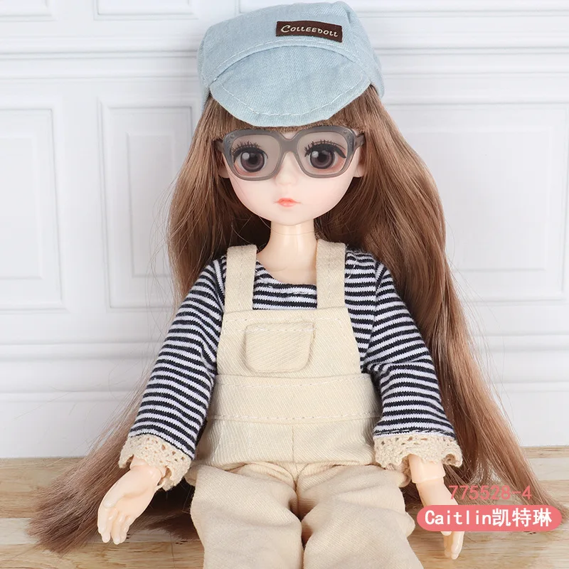 

30cm Bjd Dolls For Girls 13 Movable Jointed Girl Toys Fashion Cute Bjd Doll Toys DIY Dress Up Game Children's Toy Birthday Gifts