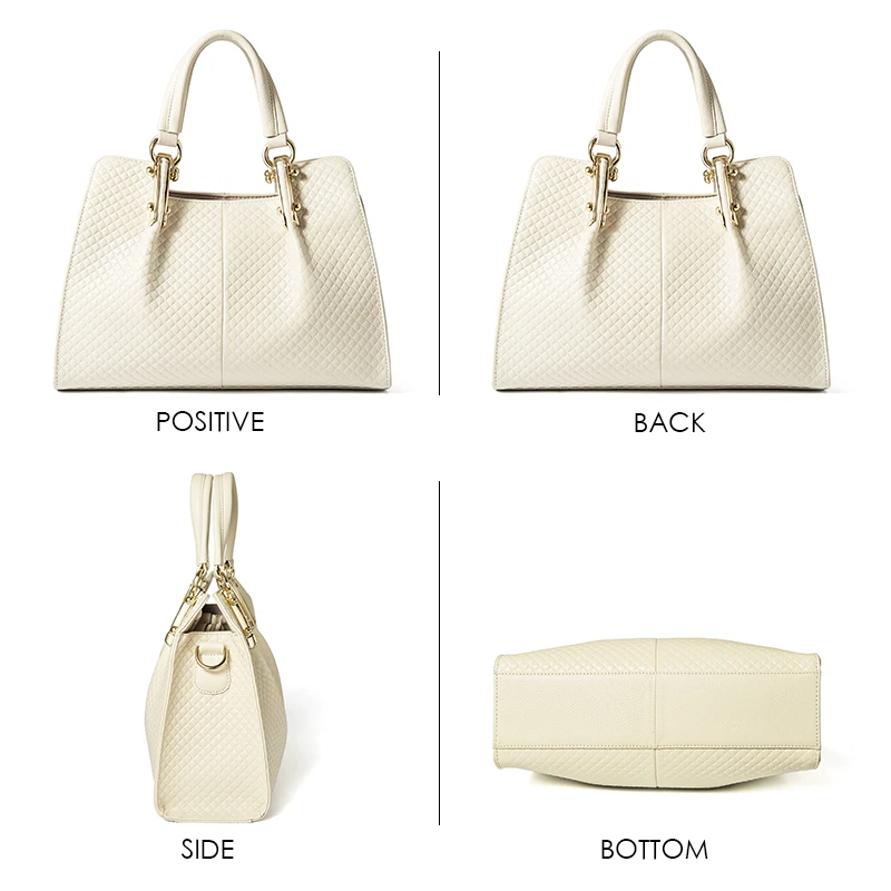 Сумка для женщин Gneuine кожаная сумка на плечо Elegnt клетчатая Повседневная Qiwang