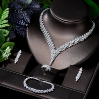 hibride shinning pave aaa cz dubai jewelry sets 2021 women wedding zirconia leaf design copper 4pcs jewelry bijoux femme n 256