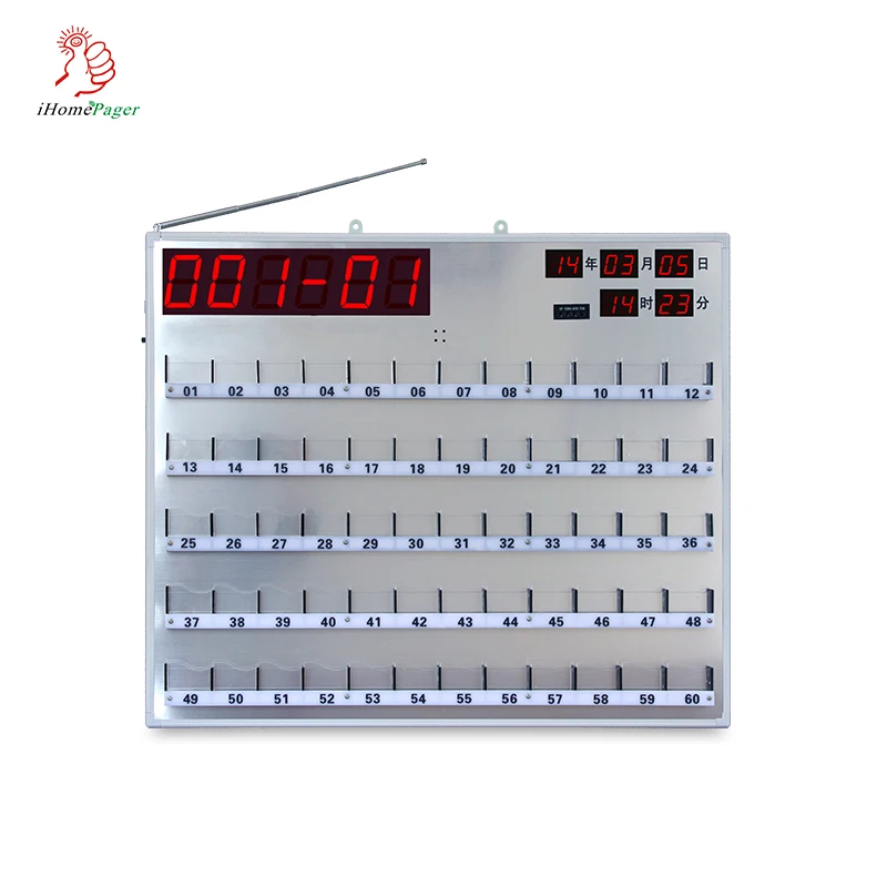 

Wireless Nurse Call System with 60 Lights Hospital Board Display With Hand Held Remote Controlle Show Room Number and Bed Number