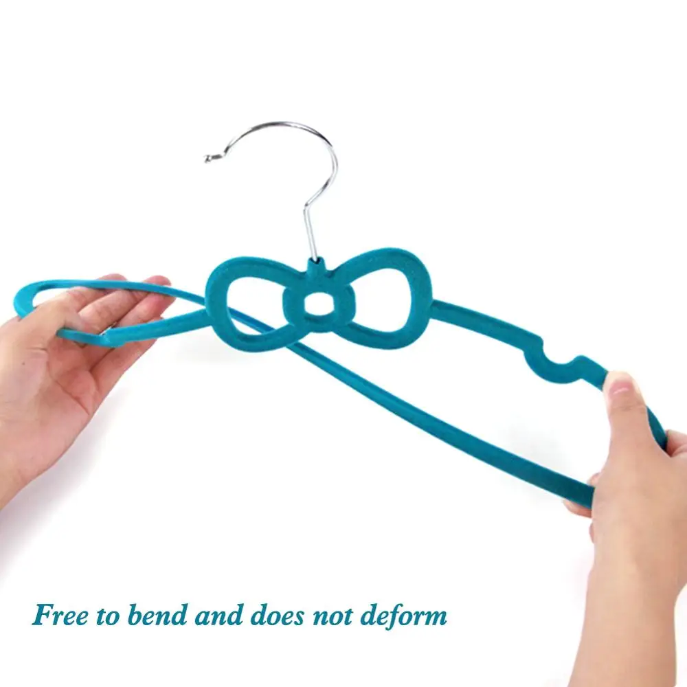 Percha con forma de mariposa para ni&ntilde;as, gancho de acero inoxidable giratorio de 360 grados, se puede doblar sin deformaci&oacute;n, 10 piezas-5