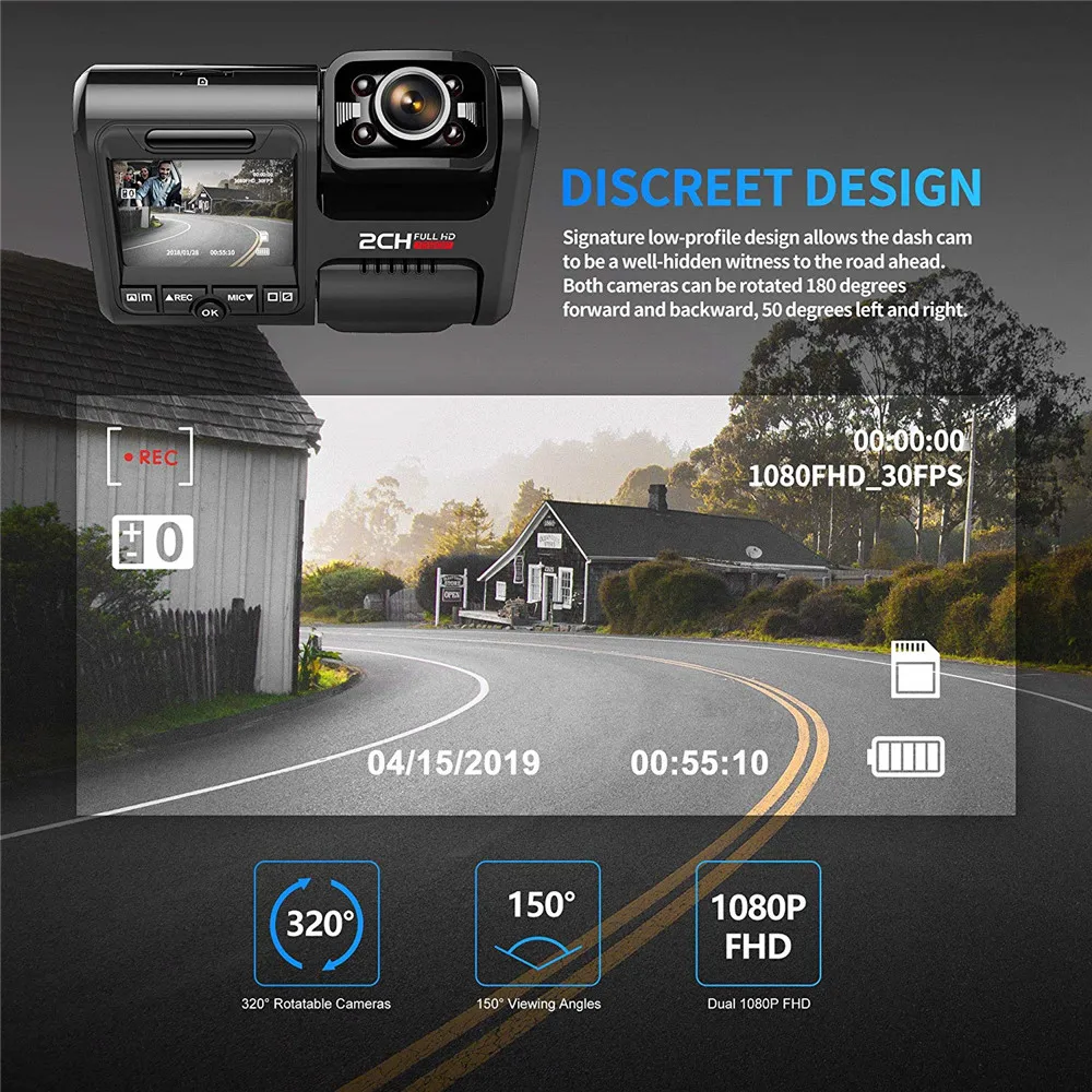 Автомобильный двойной видеорегистратор Wi Fi gps камера DVR 1080 P Full HD передняя и задняя