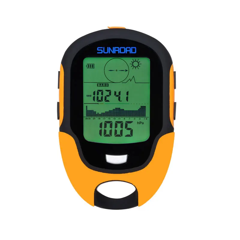 

SUNROAD Digital Compass Outdoor Camping Hiking Climbing Altimeter Barometer LED Torch Thermometer Hygrometer Portable Handheld