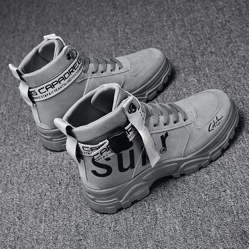 Модные Повседневные мотоциклетные ботильоны Ботинки Martin Мужская британская