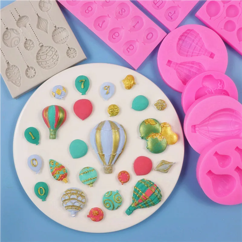 

Силиконовая Форма Sugarcraft для воздушных шаров, инструменты для изготовления помадки, шоколада, украшения тортов, форма для мастики, глина «сд...