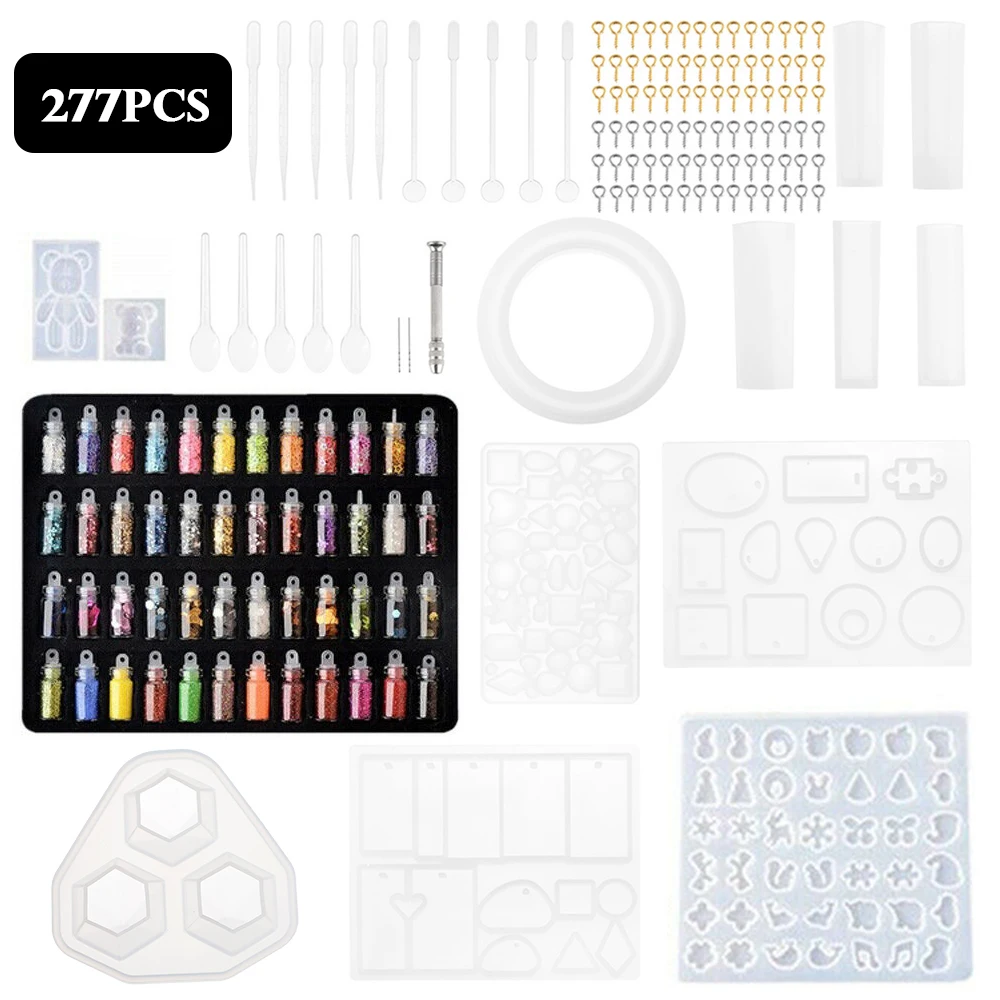277 шт./компл. набор инструментов для литья силиконовой смолы сделай сам ювелирные