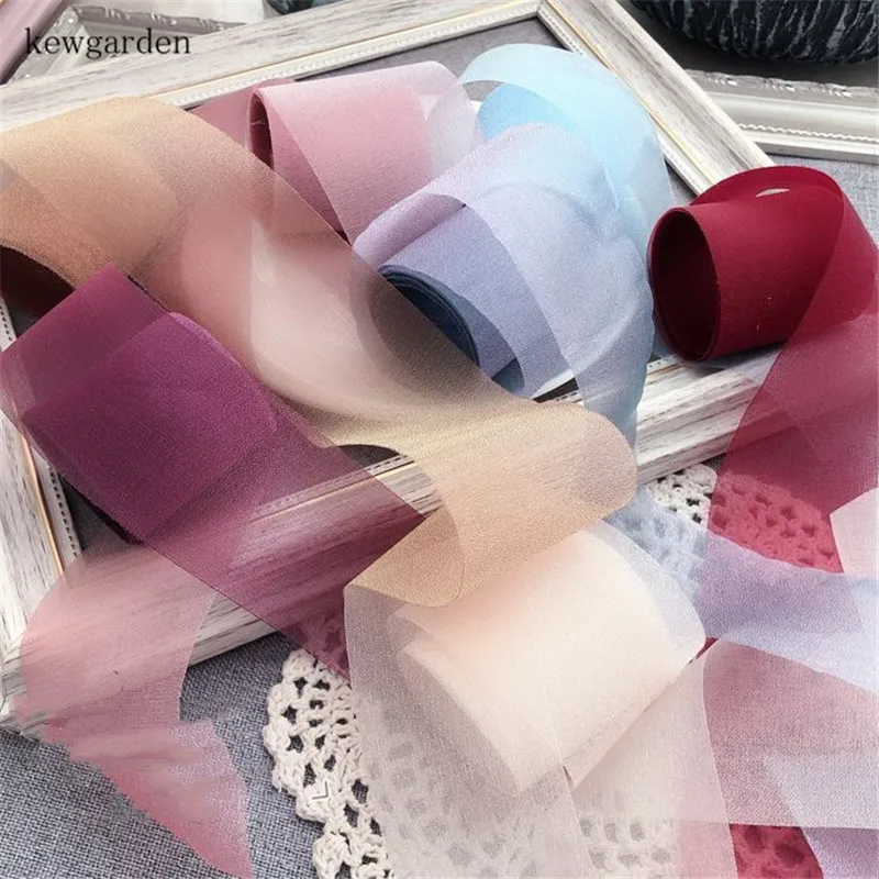 Kewgarden DIY корсаж волос бант аксессуары вручную изготовленная Лента Вуаль ленты 2