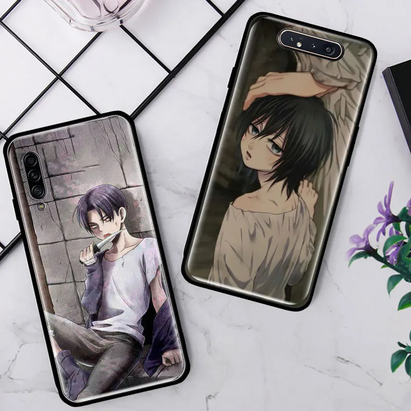 Attack on Titan Case for Samsung Galaxy A50 A70 A70s A50s A80 A40 A30 A20e A20s A10e A10 Black Soft Phone Coque | Мобильные телефоны