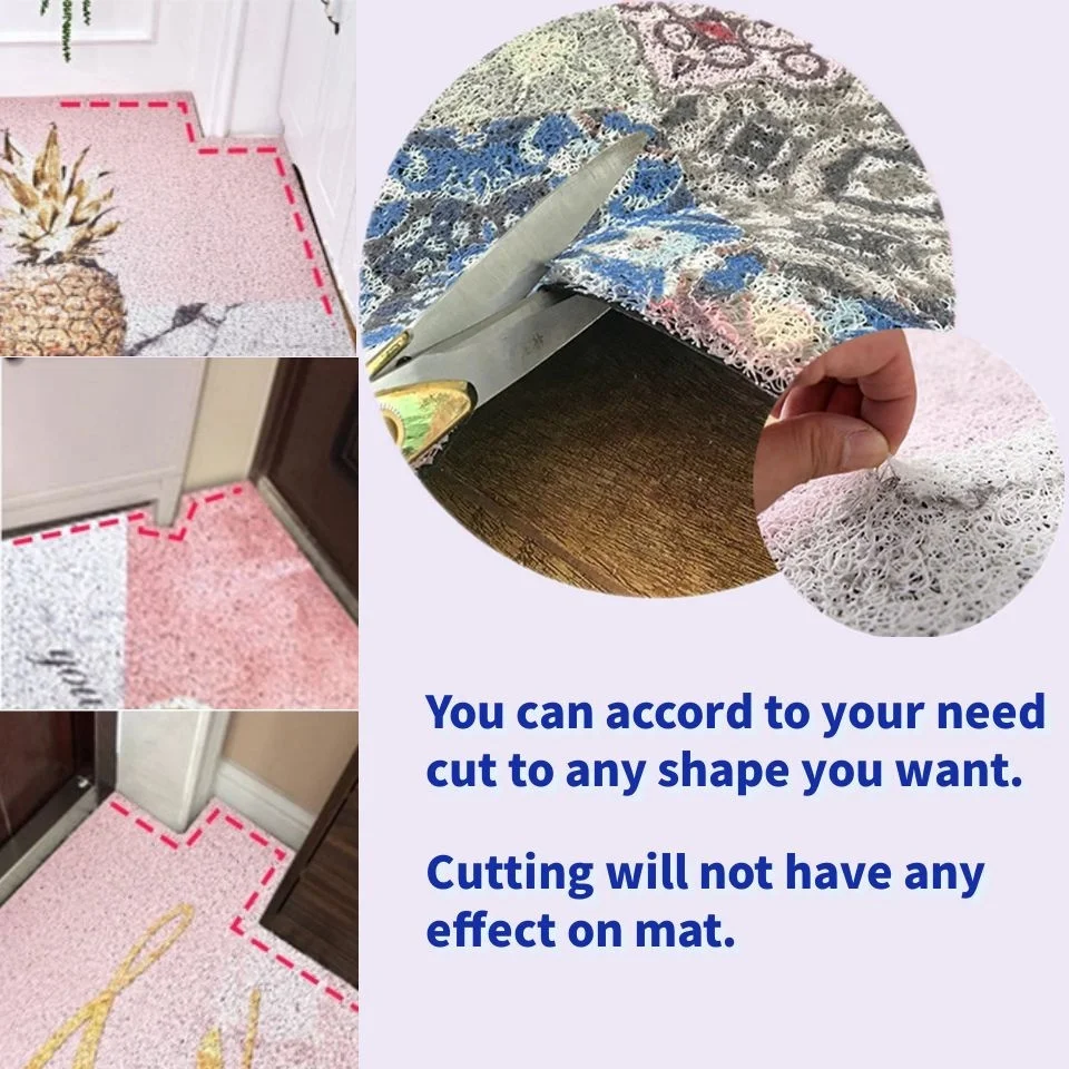 Принт с геометрическим узором Коврик для прихожей DIY Cut PVC ковер водонепроницаемый Противоскользящий коврик для входной двери кухонный коврик