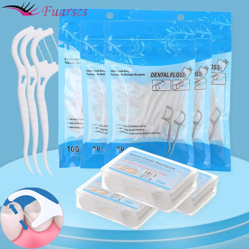 

50 шт., зубная нить для чистки полости рта