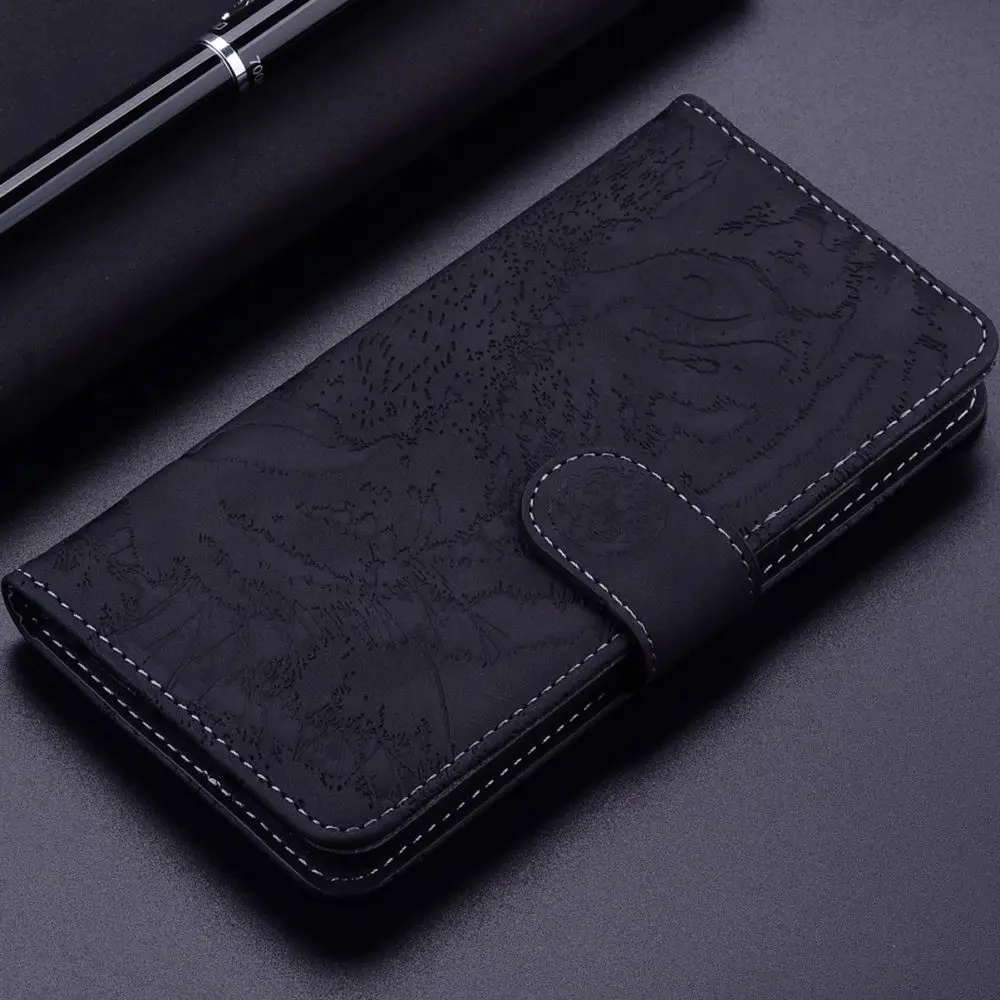 

Tiger Wallet Case For Huawei P40 Lite P30 Lite P20 Pro 2018 Honor 20 10 Lite 20i 10i 9X 8S Single Color Leather Male Cover P26F