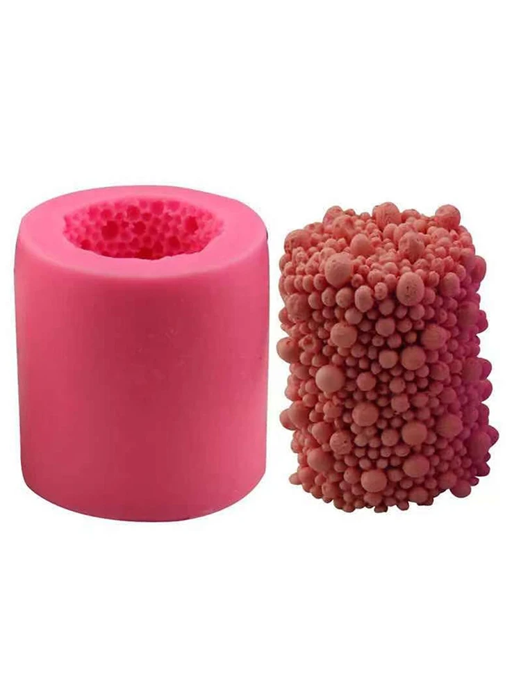 

New Mini Bubble Plaster Ornaments Silicone Mold Cylinder Scented Candles Handmade Soap DIY Small Particles Epoxy Tools Supplies