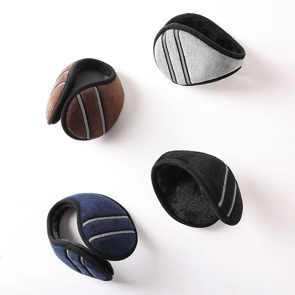 

Cold Protection Keep Warm Solid Color Plush Ear Protection Winter Ear Cover Reflective Earmuffs