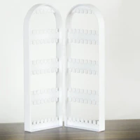 23 panel 5layers jewelry display screen folding earrings stand holder rack bracelet plastic clear black organizer necklace 2019