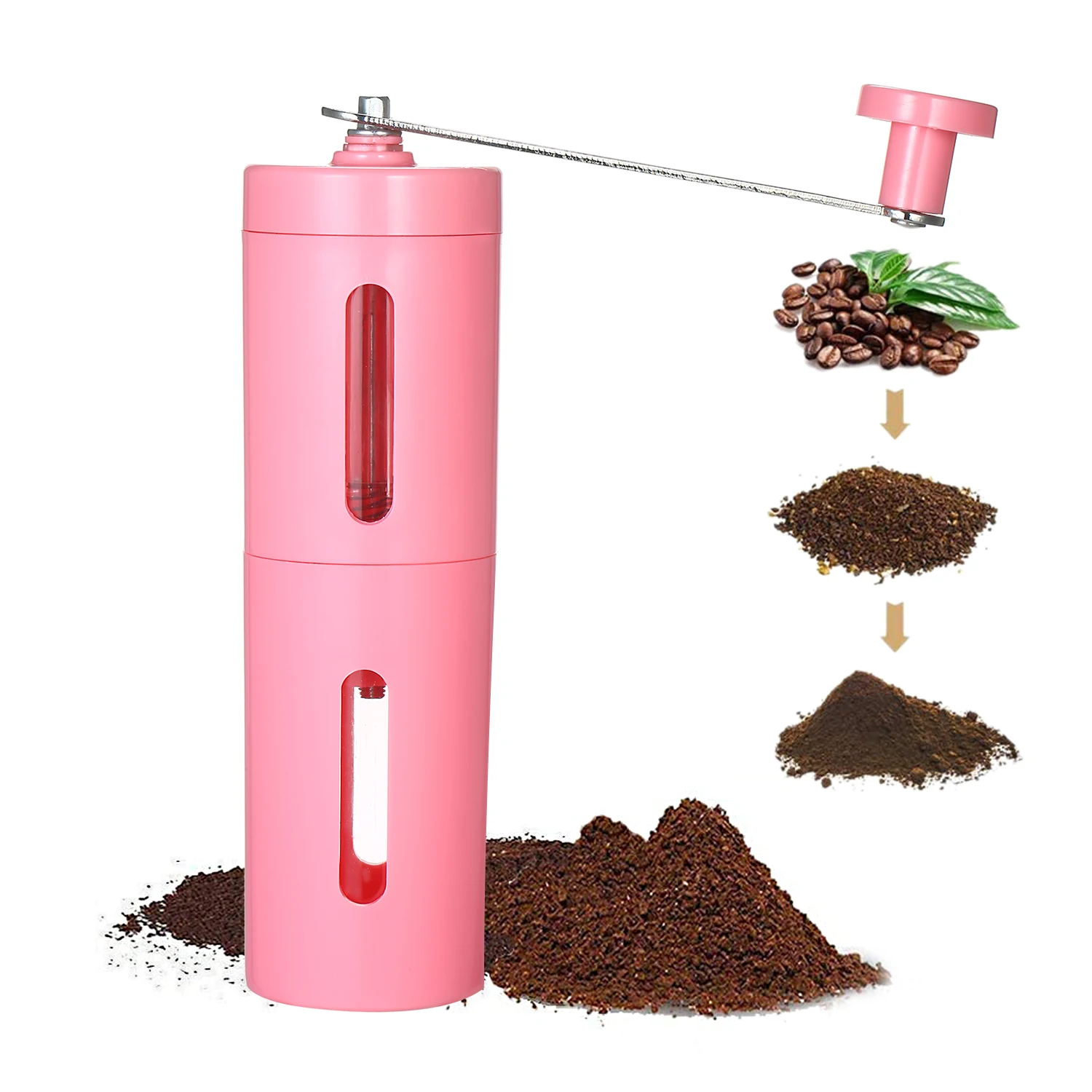 Ручная керамическая кофемолка регулируемая мельница для кофейных зерен Легкая