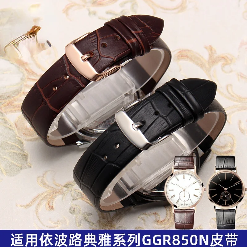 

WatchBands For Ernest Borel Genuine Leather Watch Band Ernest Borel Elegant Series Ggr850n Men Women Watch Strap Thin Soft