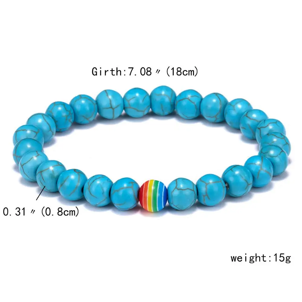 Радужный Браслет Rinhoo с бусинами тигровый глаз натуральный камень нить Парные