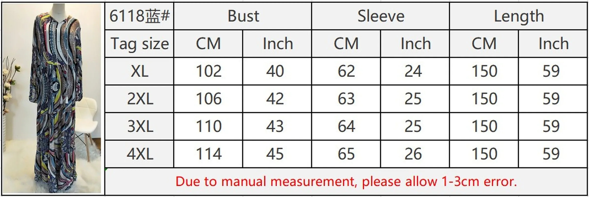 

Donsignet Muslim Dress Muslim Fashion Long Sleeve Plus Size Women National Bead Print Abaya Dubai Abaya Turkey Muslim Dress