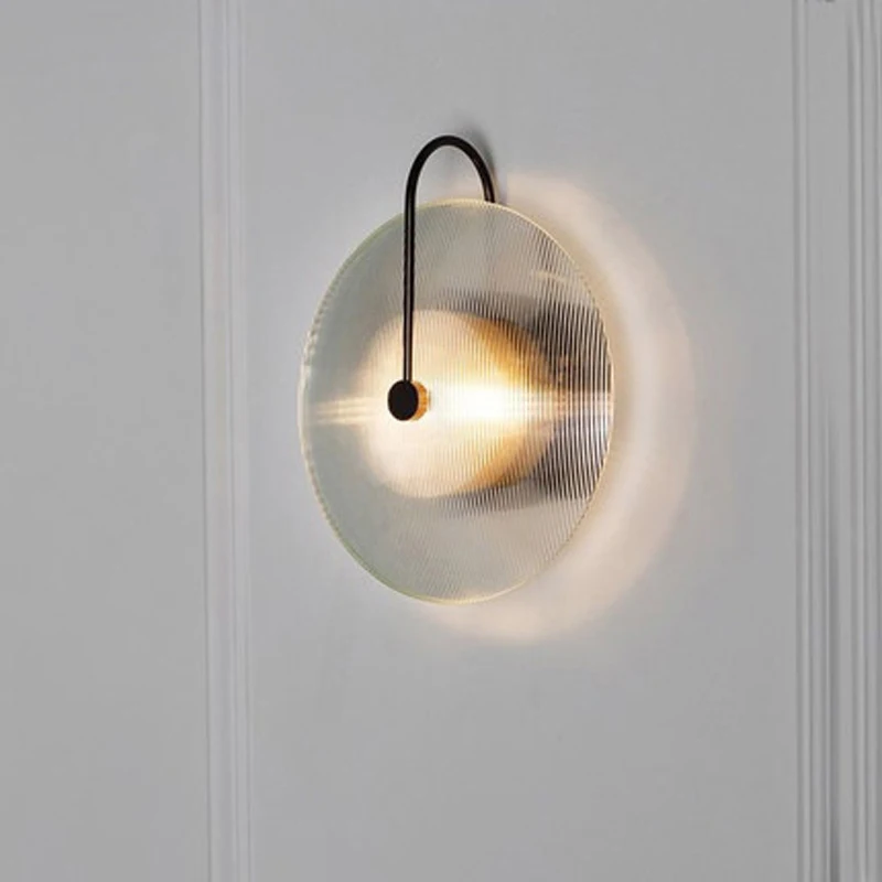 

Led glass wall lamp modern transparent wall lamp wall lamp lighting Nordic wall lamp transparent lampshade retro bedroom
