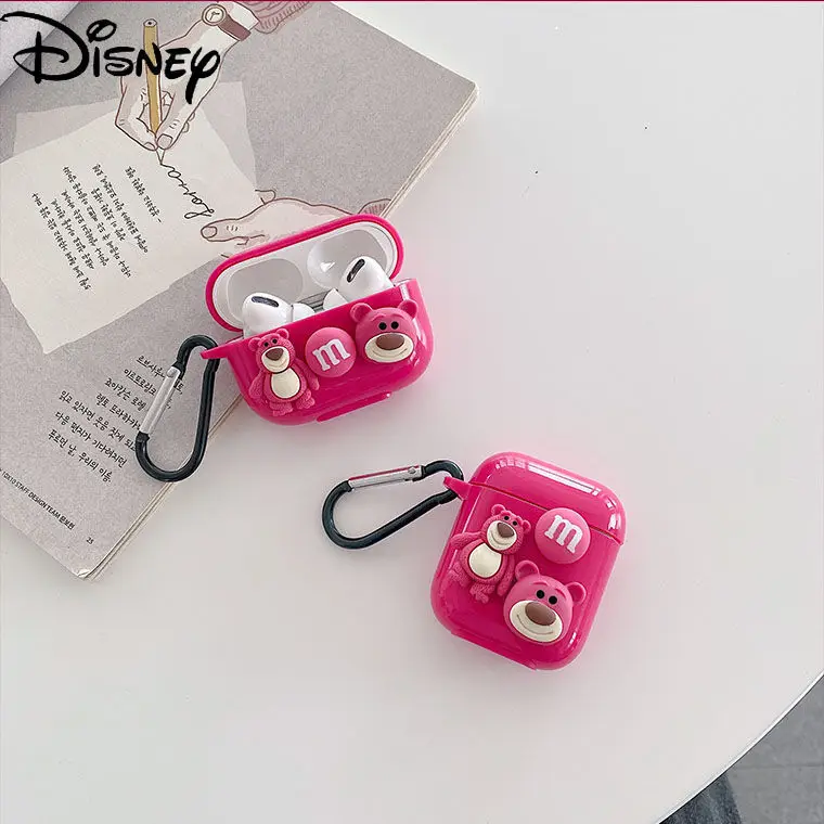 

Disney Strawberry Bear AirPodsPro Case 1/2/3 Generation Apple Bluetooth Compatible Earphone Case