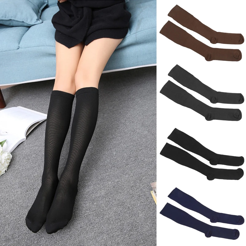 Одна пара женские модные эластичные сексуальные чулки выше колена японские