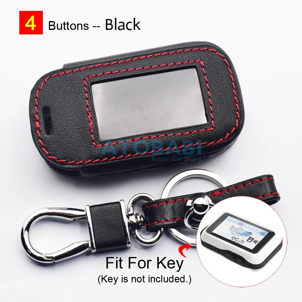 

Кожаный чехол для ключей StarLine E60 E90 E63 E93 E95 E66 E96 E65 E61 E91 Двусторонняя автомобильная сигнализация ЖК-брелок с дистанционным управлением Чехол