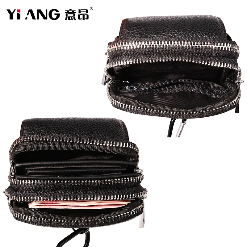 Мужская сумка из натуральной мягкой кожи с карманом для мобильного телефона