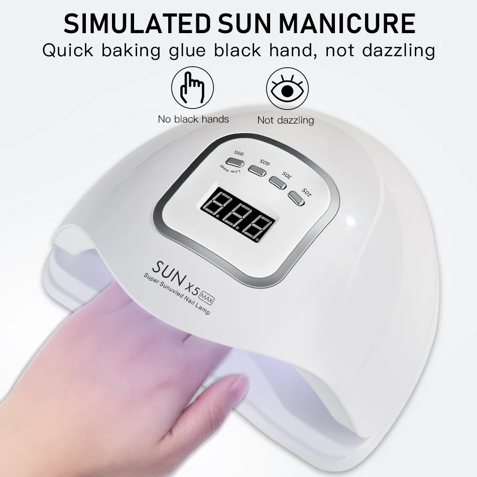 

OMlove lce Nail Lamp For Drying Nail Gel Nail Lamp With 45 PCS LEDs For Nail Art Design 80W UV Nail Lamp For Manicure Tools