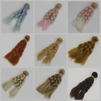 1pcs 15100cm high temperature fiber fashion imitation wool roll doll hair wefts %c2%a0hair for dolls synthetic wig