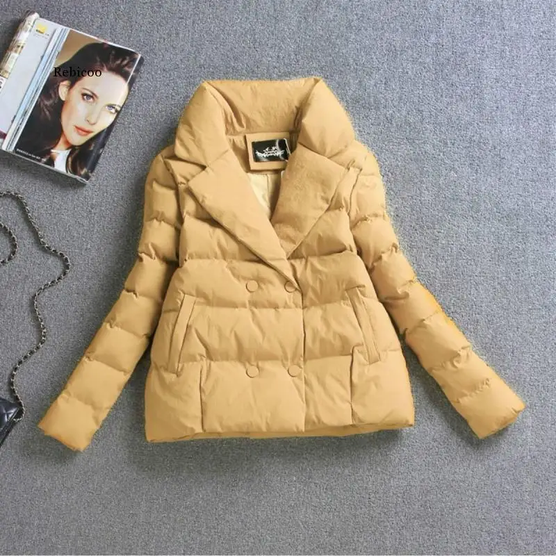 

Winter Women Jacket Coat Cotton Clothing Short New Slim Ladies Warm Parka Black Sutdent Clothes