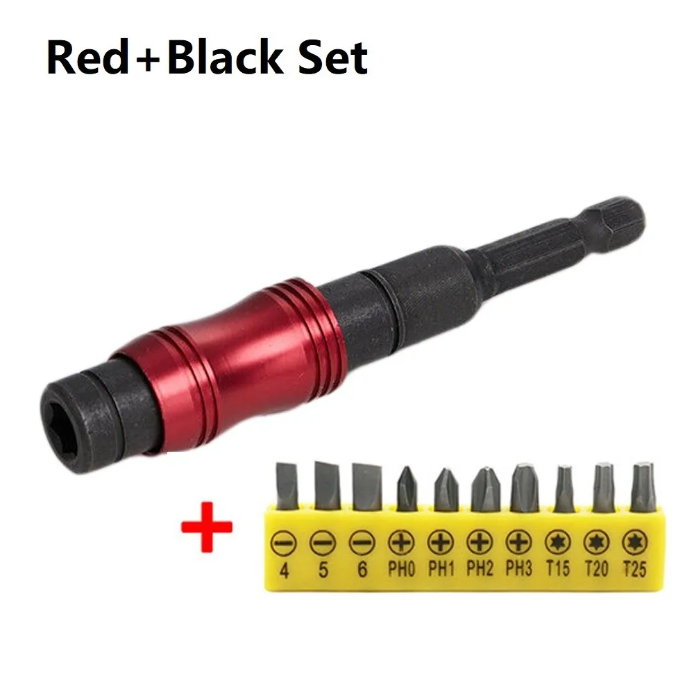 

1/4in Hex Magnetic Screw Drill Tip Swivel Screw Drill Bits Quick Change Locking Guide Drill Bit Screw Tool Screwdriver Bit