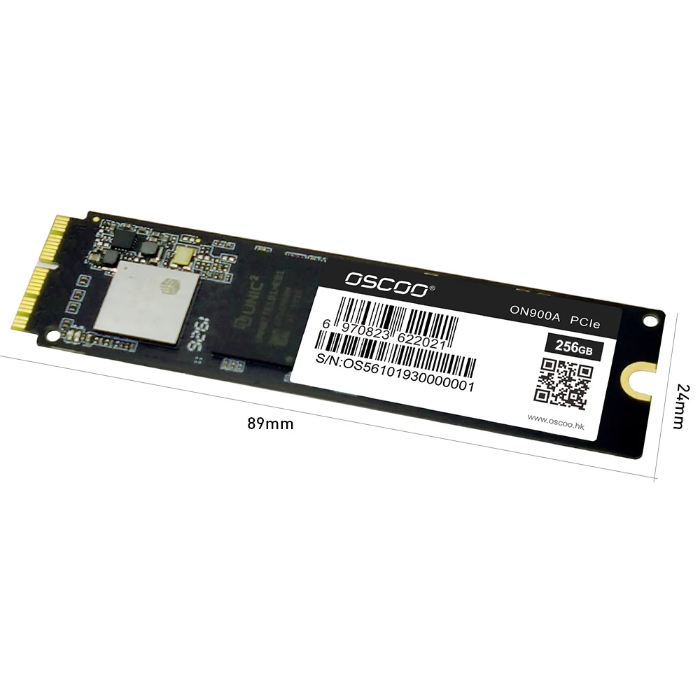 

Твердотельный накопитель OSCOO ON900A PCIe NVME SSD 256 Гб/512 ГБ/ТБ для ноутбука Macbook 2012-2018 A1369 A1465 A1466 A1502