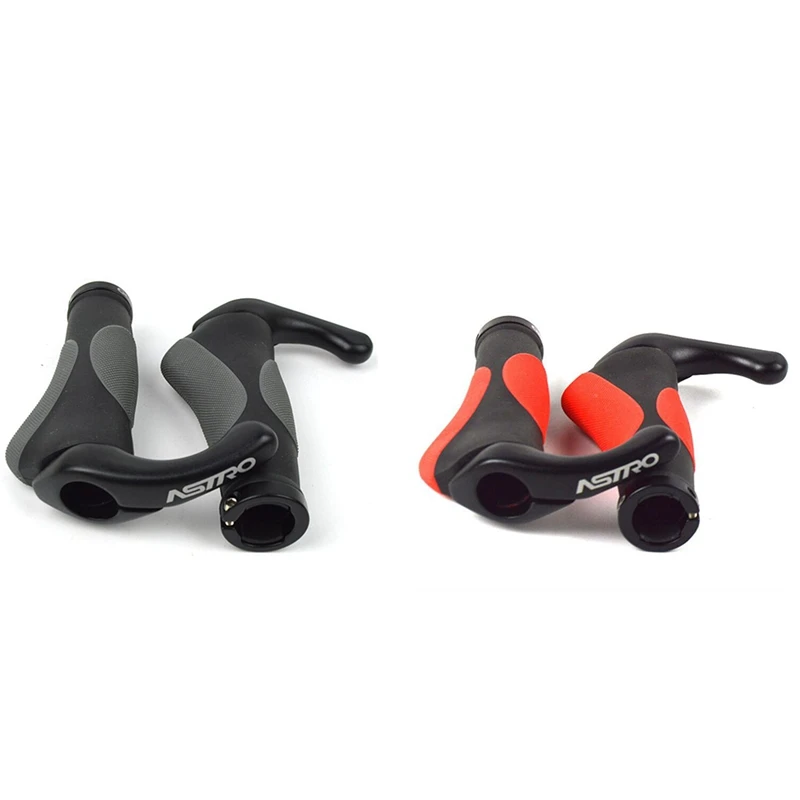 

Astro 1 Pair Bicycle Handlebar Grip Bike Handle Bar End Anti-Slip Rubber Mountain Bicycle Accessories -Black