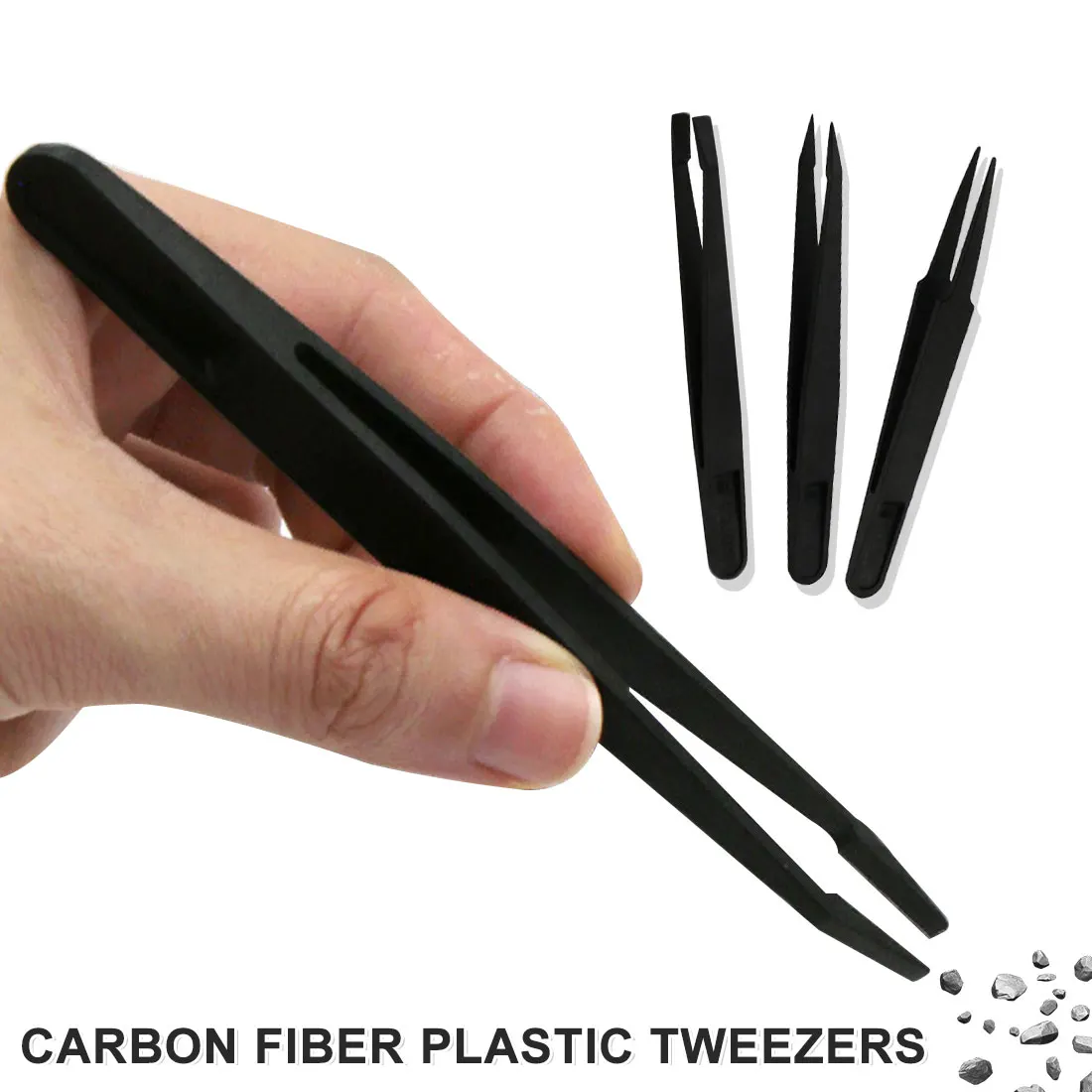

Anti-Carbon fiber antistatic Electronic Tweezers Kit ESD Plastic Pliers PCB Repair Hand Tools Set