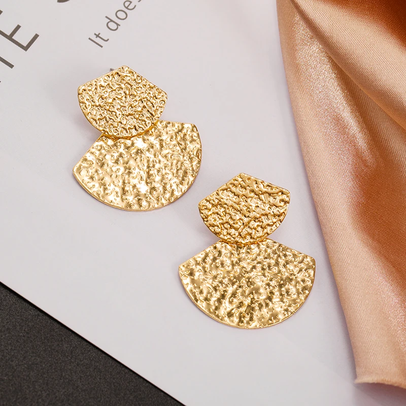 Роскошные серьги для женщин мода 2020 массивные золотистого цвета геометрические