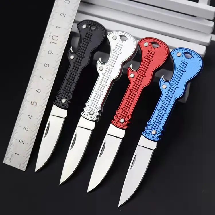 Складной мини нож для фруктов карманный открывалка бутылок кемпинга