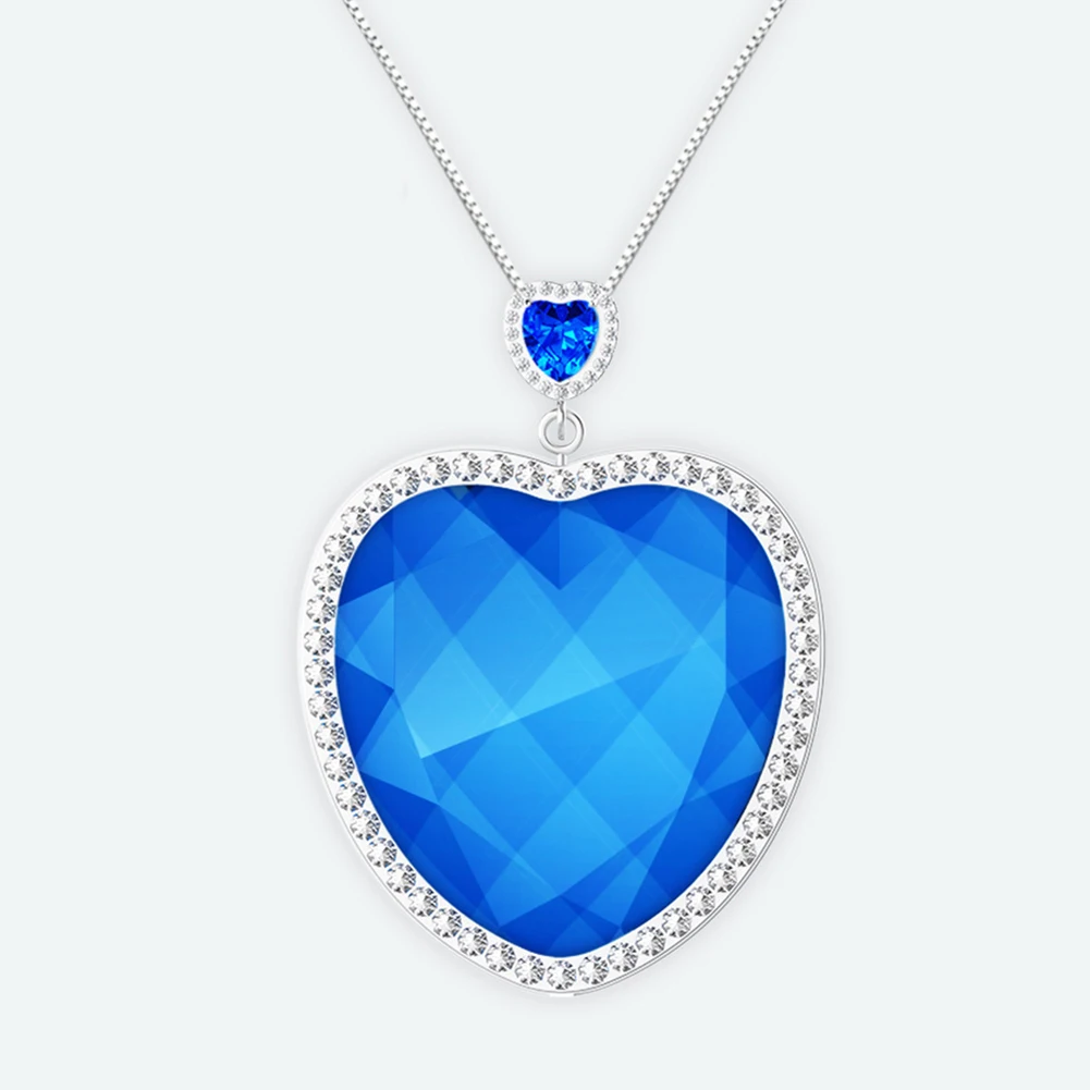 

Necklace Air Purifier Heart Shape Blue Crystal Mini Portable Air Freshner for Adult Kid DNJ998