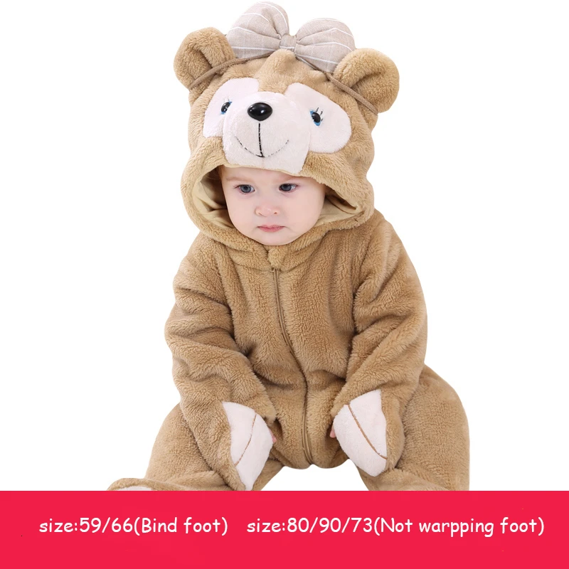 Female Tamiflu Bear Детская одежда для мальчиков и девочек верхняя одежда на осень и зиму цельнокроеное хлопковое пальто для новорожденных 0-3 лет - Цвет: Female Tamiflu Bear