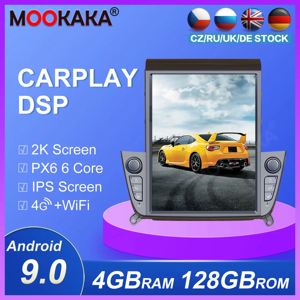 

Tesla 4GB+128GB Android 9.0 PX6 Car GPS Navigation For Hyundai IX35 2018-2020 Head Unit Multimedia Player Auto Radio Carplay Dsp