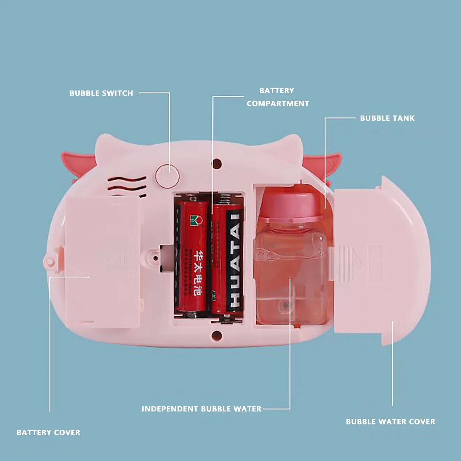 

New 2021 High Quality Children's Festival Automatic Bubble Blowing Machine Outdoor Toys For Babie70ml Toys Accessories For Kids