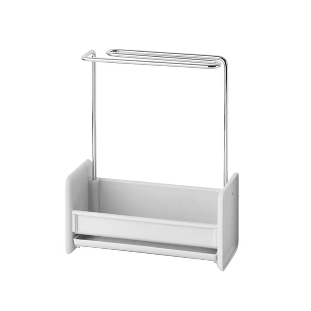 Kitchen storage rack stainless steel rag hanger kitchen tool bottom removable supplies | Дом и сад