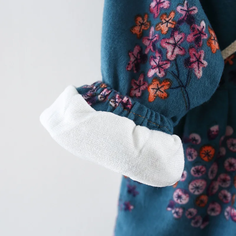 Детское флисовое платье с длинным рукавом на осень/зиму|Платья| |