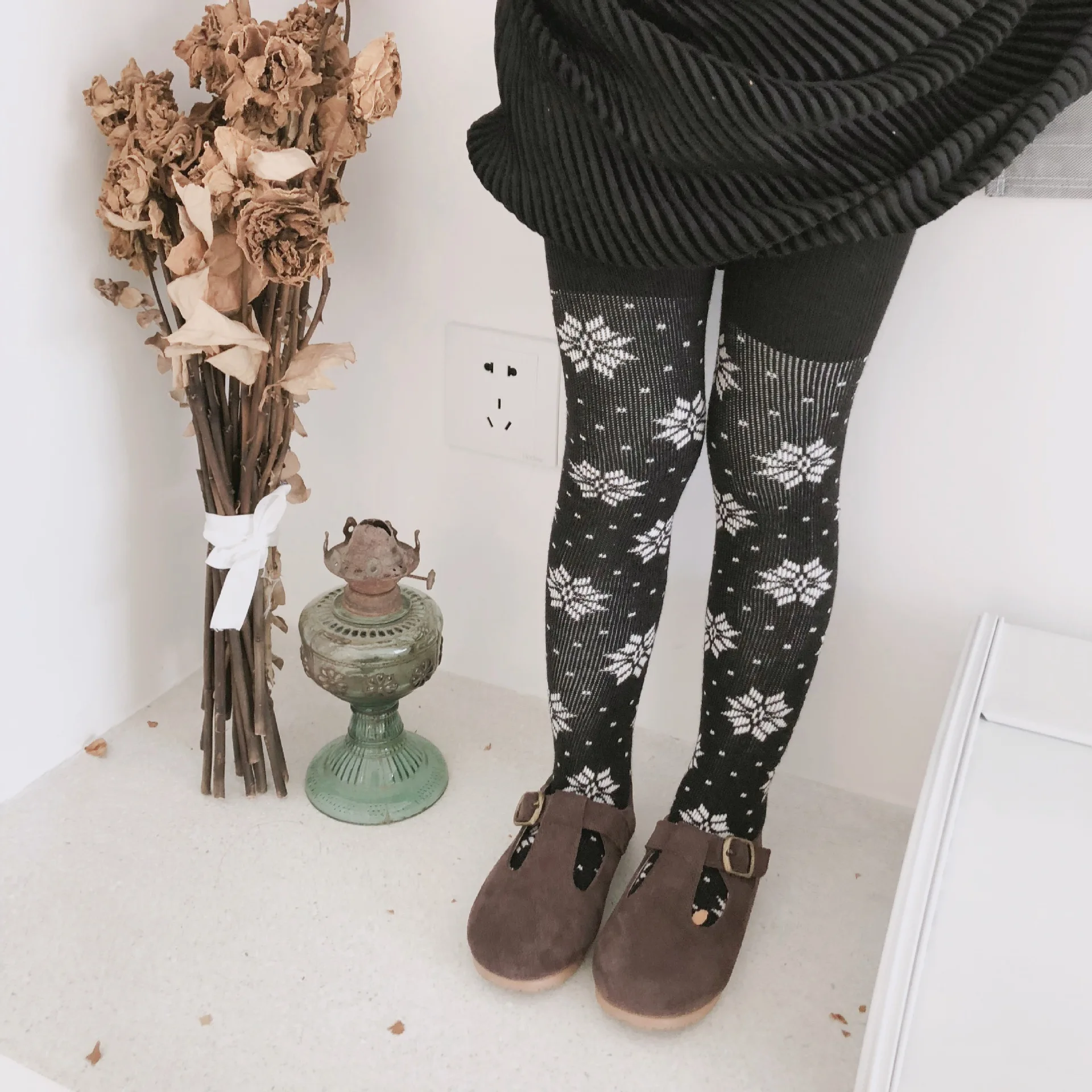 От 0 до 6 лет осенне-зимние рождественские леггинсы для маленьких девочек теплые