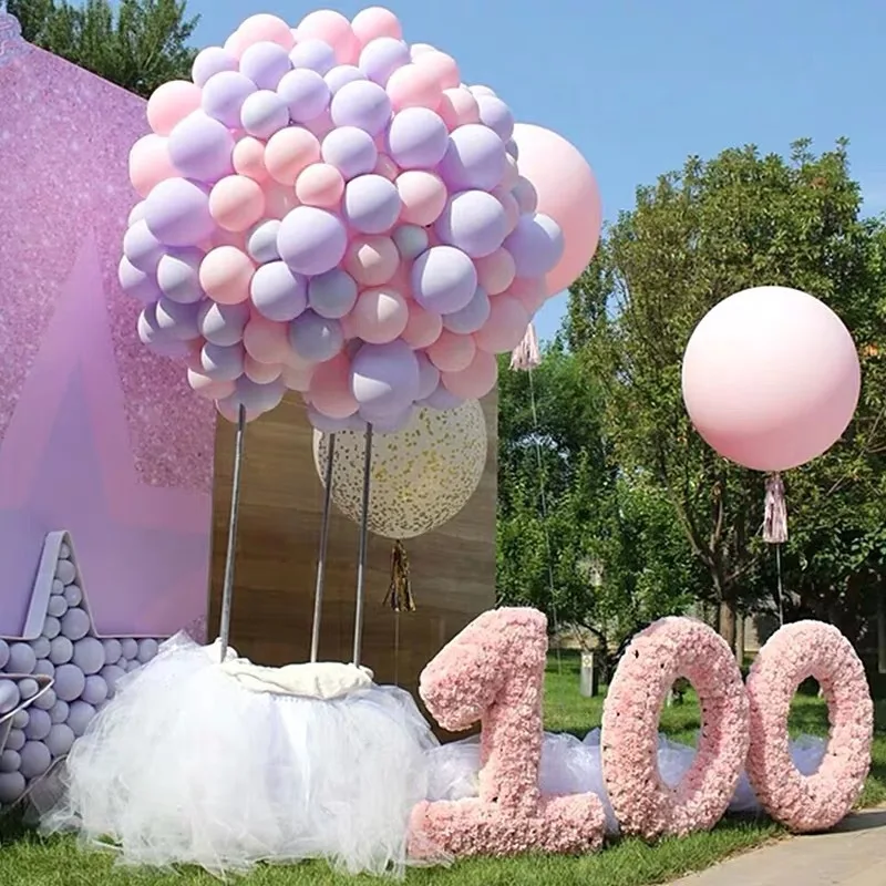 

12 Inch 100 Pcs-macaron balloon party wedding girl pink decoration props
