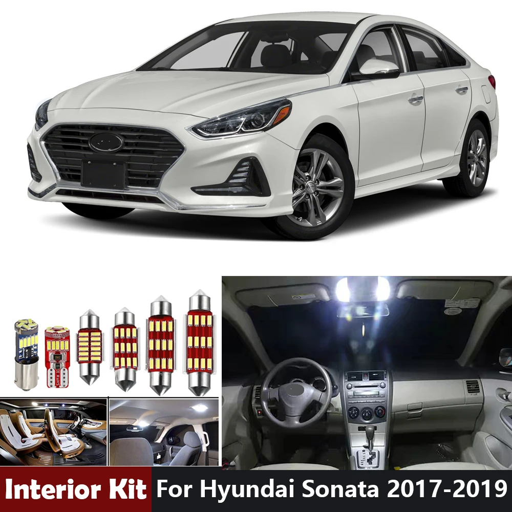 12 шт. Набор для освещения салона автомобиля Canbus Hyundai Sonata 2017 2018 2019 Карта Купол