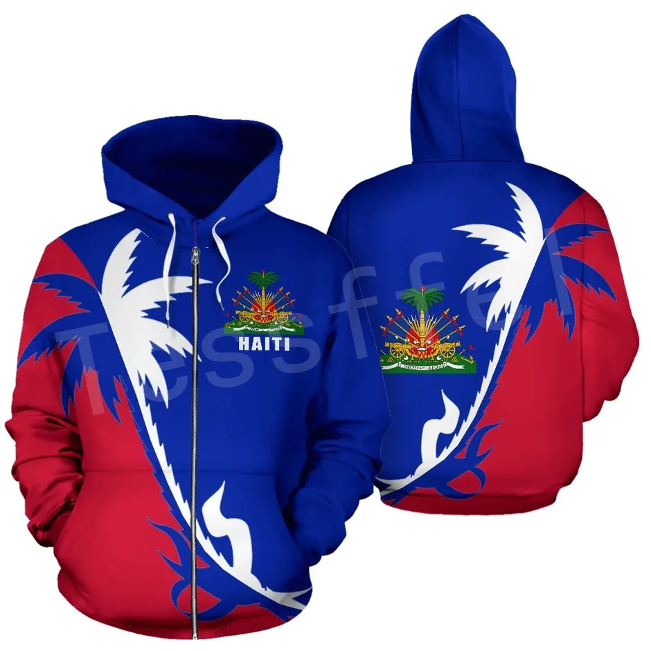 

Tessffel Country Emblem Flag Caribbean Sea Haiti Island Retro Pullover Men/Women Tracksuit Jacket 3Dprint Streetwear Hoodies A29