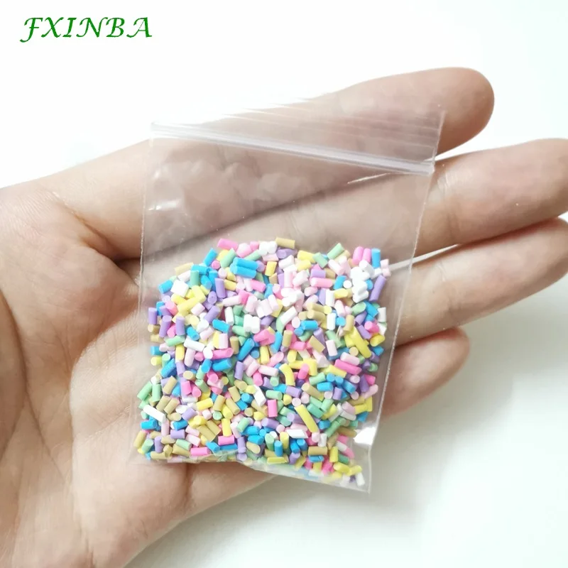 FXINBA 10 г Fimo амулеты дополнение разбрызгивает слизь наполнитель пушистая клейкая масса Игрушки слизь Поставки аксессуары глина DIY ломтики торта десерт